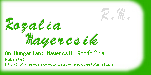 rozalia mayercsik business card